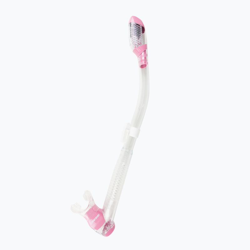 Cressi Dry snorkel transparent/roz ES259