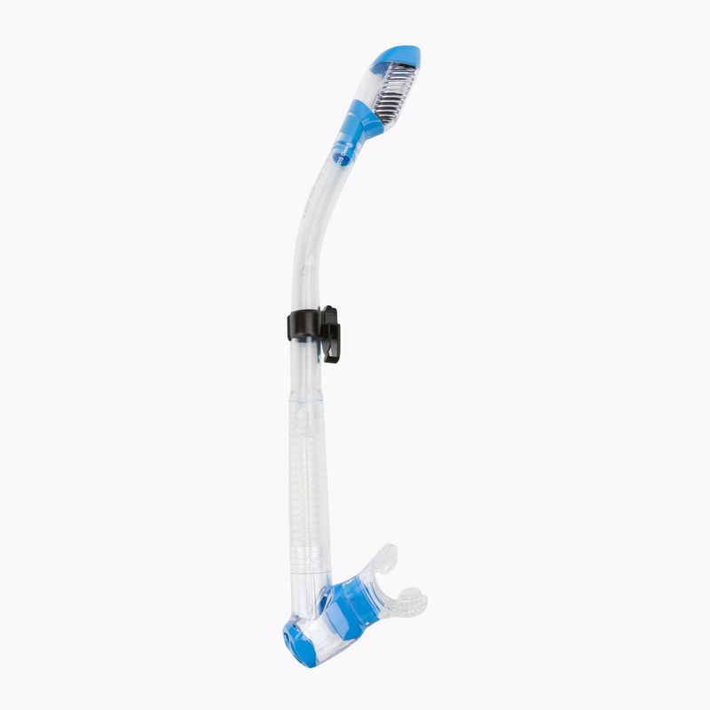 Cressi Dry snorkel albastru transparent ES259
