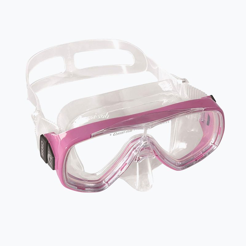 Cressi Ondina kit de snorkel pentru copii + mască Top + snorkel roz transparent DM1010134 10