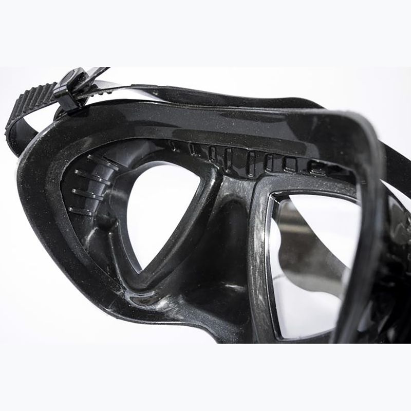 Mască de scufundări Cressi Nano black/black/silver 3