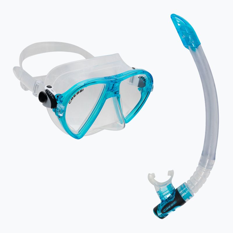 Cressi snorkel set Ocean mască + snorkel Gamma albastru clar DM1000113