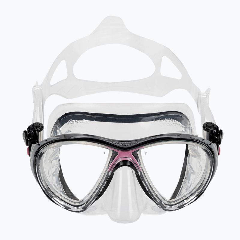 Set de scufundări  Cressi Big Eyes Evolution + Alpha Ultra Dry black/pink 4
