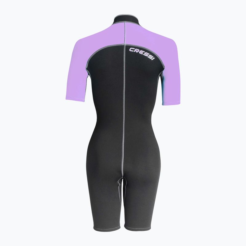 Costum de înot pentru femei Cressi Lido Shorty 2 mm black/lilac 2