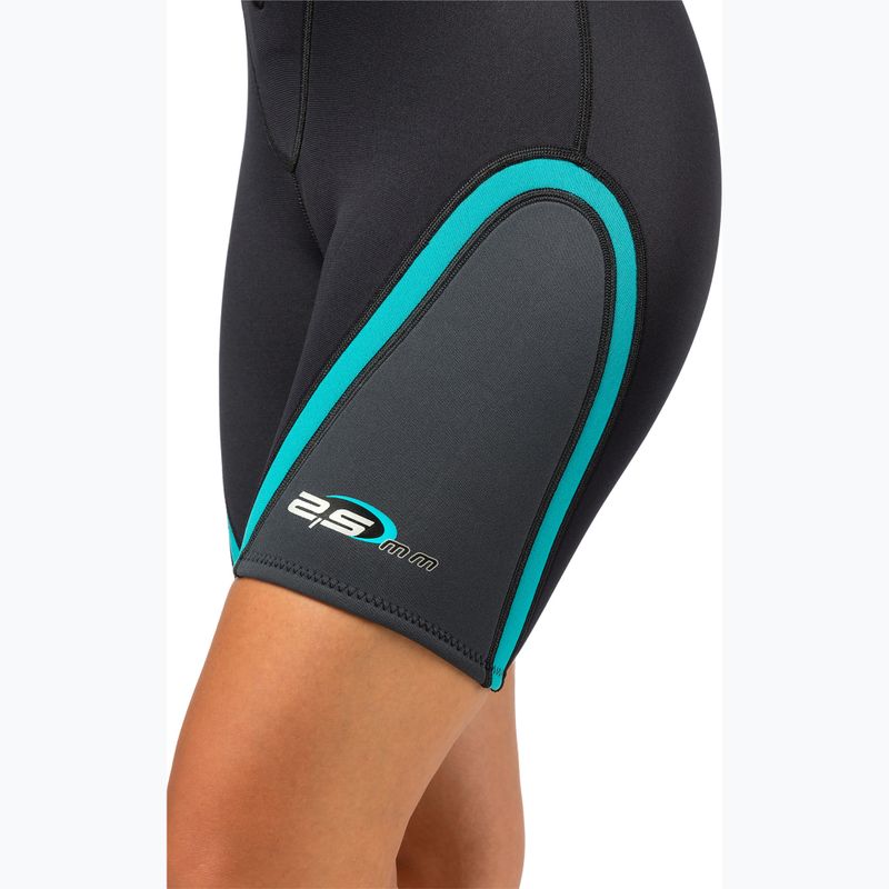 Spumă de înot pentru femei Cressi Playa Shorty 2.5 mm black/aquamarine 4