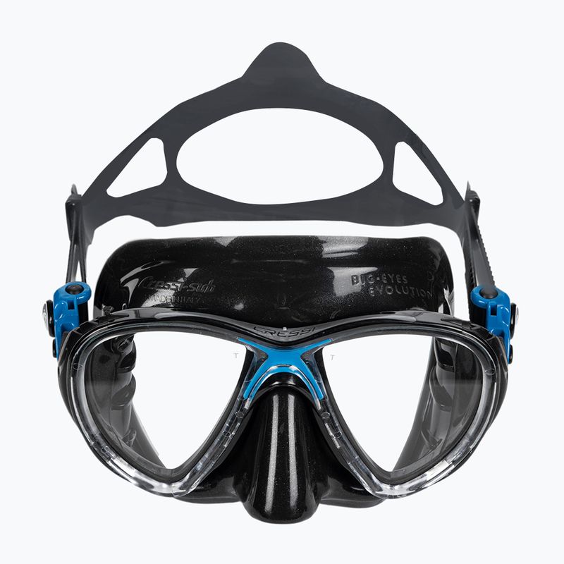 Set de scufundări  Cressi Big Eyes Evolution + Alpha Ultra Dry black/blue 4