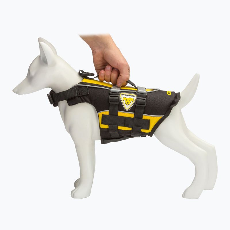 Vestă de siguranță pentru cățel  Cressi Dog Life Jacket black/yellow 6