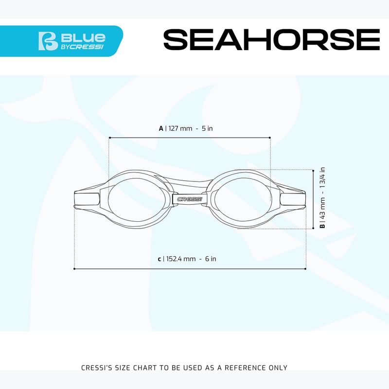 Ochelari de înot pentru copii Cressi Seahorse blue/white/red 4