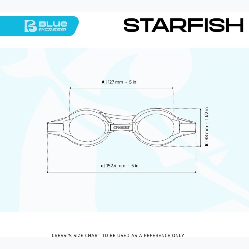 Ochelari de înot pentru copii Cressi Starfish red/azure 8