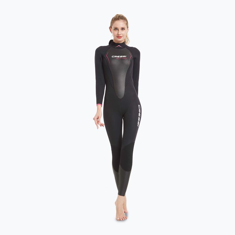 Costum de înot pentru femei Cressi Altum Monopiece 3 mm black/pink