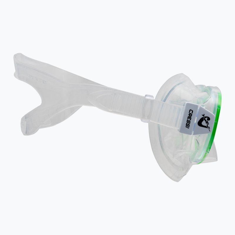 Cressi Perla + Minigringo set snorkel pentru copii mască + snorkel verde DM101267 3