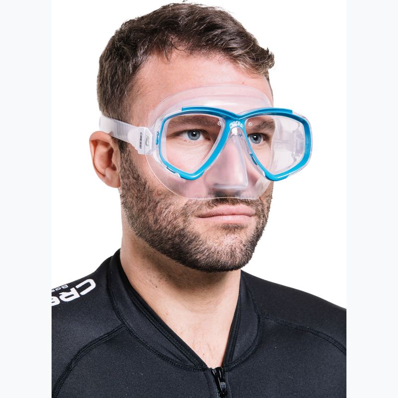 Mască de scufundări Cressi Perla clear/blue 3