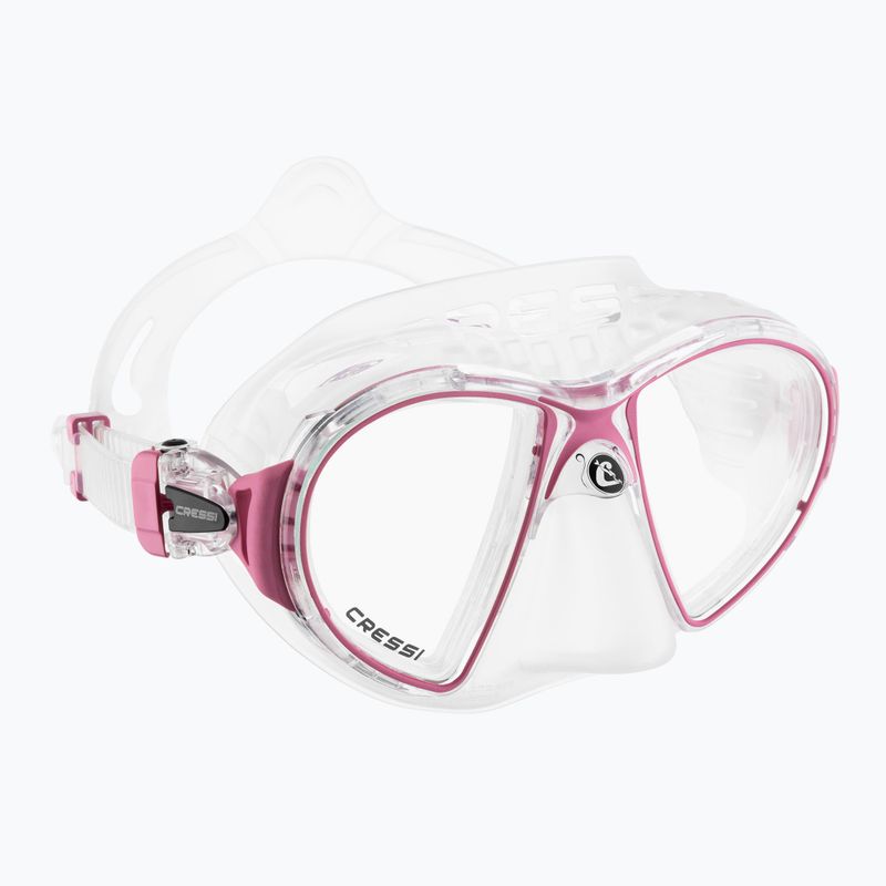 Mască de scufundări Cressi Zeus clear pink