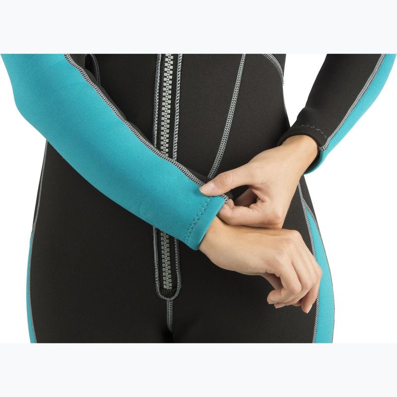 Costum de înot pentru femei Cressi Lido Monopiece 2 mm black/aquamarine 6