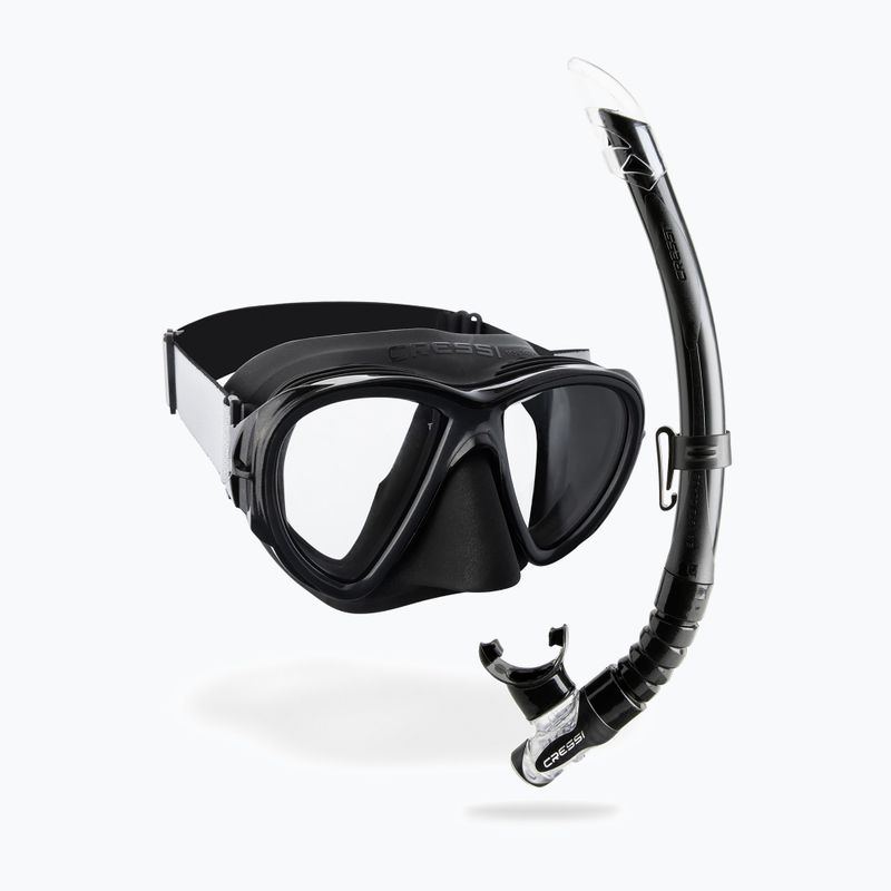 Set de scufundări Cressi Fiji + Gamma black/black