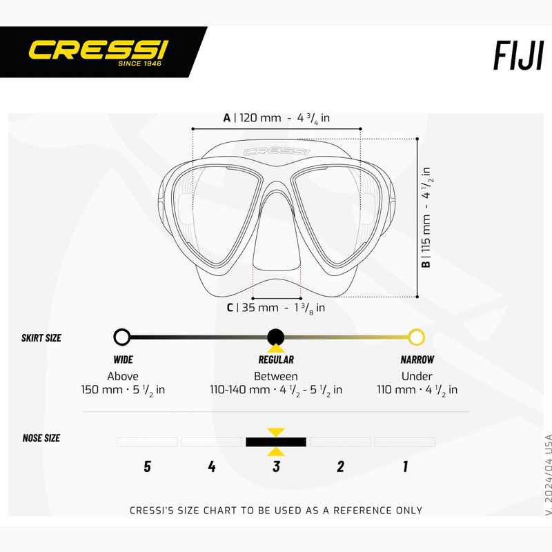Mască de scufundări Cressi Fiji black/blue 6