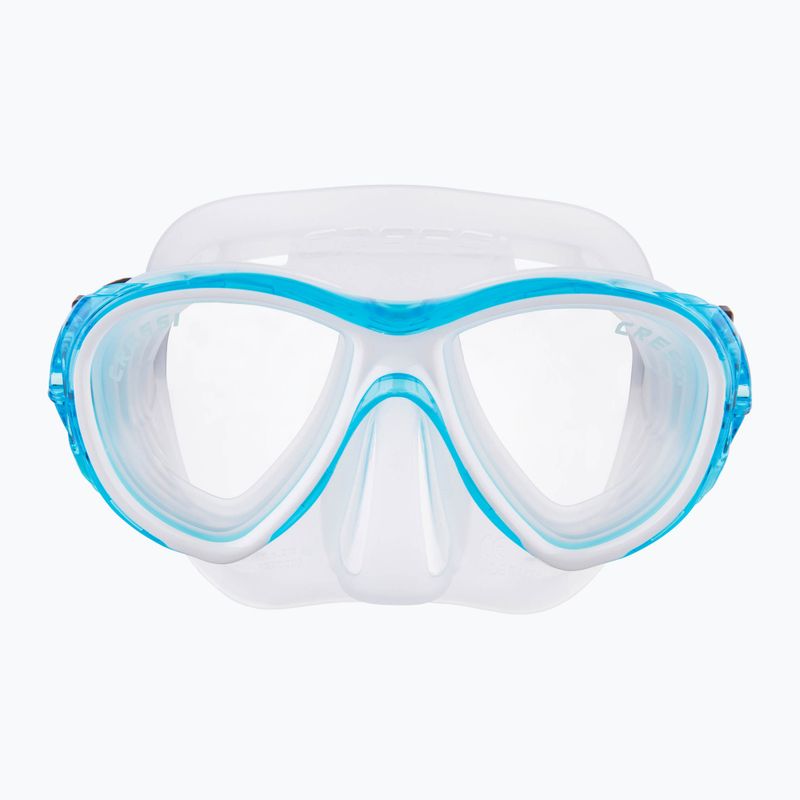 Mască de scufundări Cressi Samoa clear/aquamarine 2