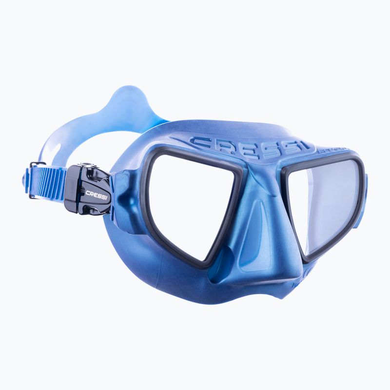 Mască de scufundări Cressi Atom blue metal/black