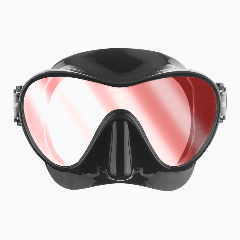 Mască de scufundări Cressi F1 Ultravision black/red lenses 2