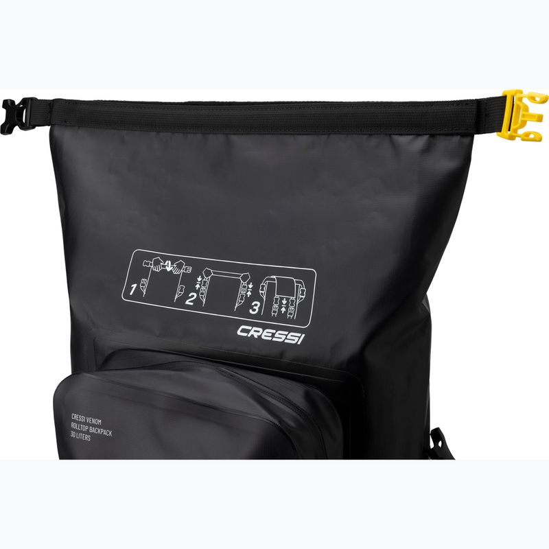 Rucsac Cressi Venom Dry Bag 30 l black/yellow 6