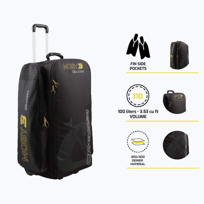 Geantă de călătorie Cressi Moby 3 100 l black/yellow 7