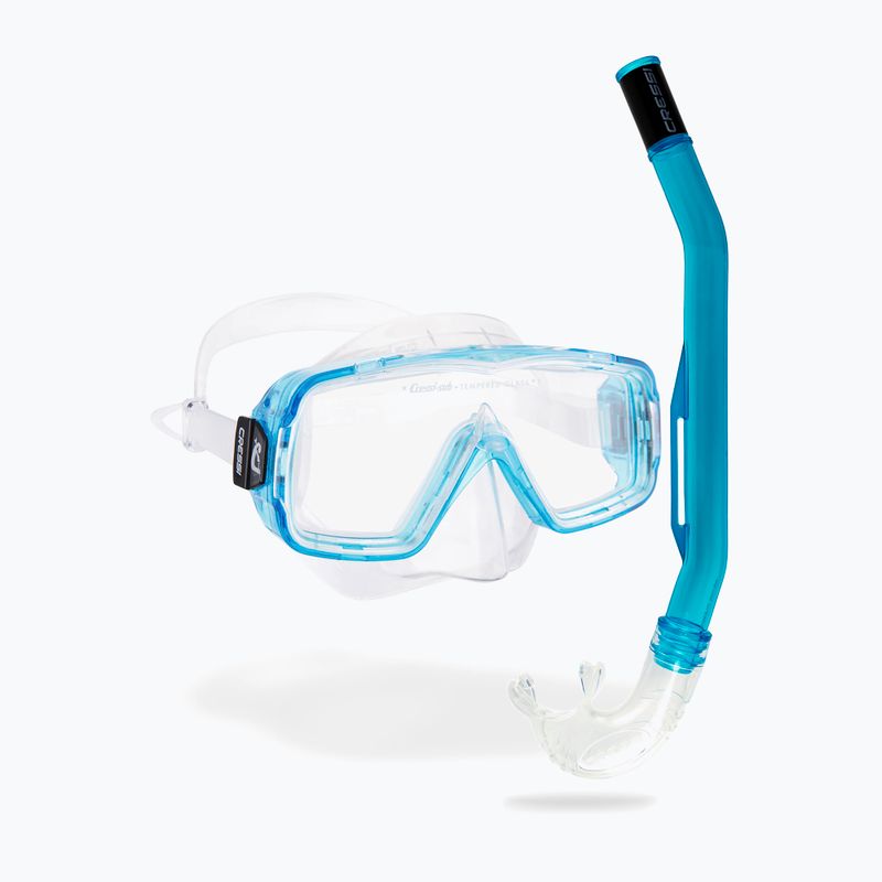 Set de scufundări  Cressi Sirena + Island clear/aquamarine