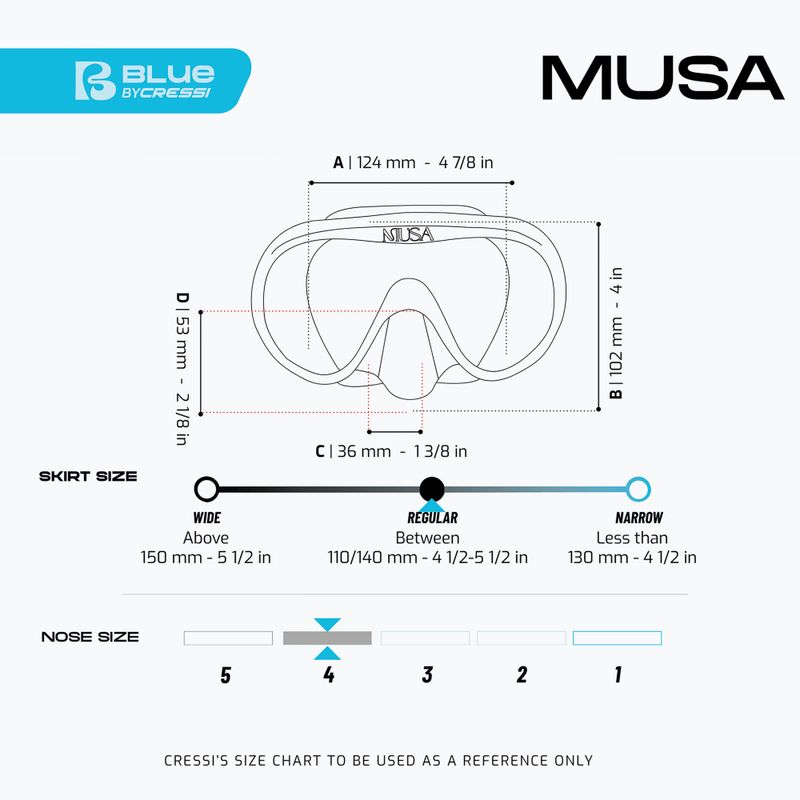Masca de scufundare Cressi Musa black 5