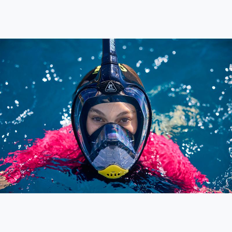 Mască completă pentru snorkelling Cressi Bali Full Face black/yellow 7