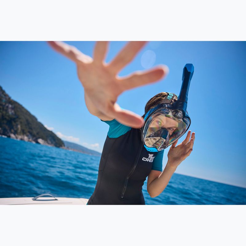 Mască completă pentru snorkelling Cressi Bali Full Face black/blue 10