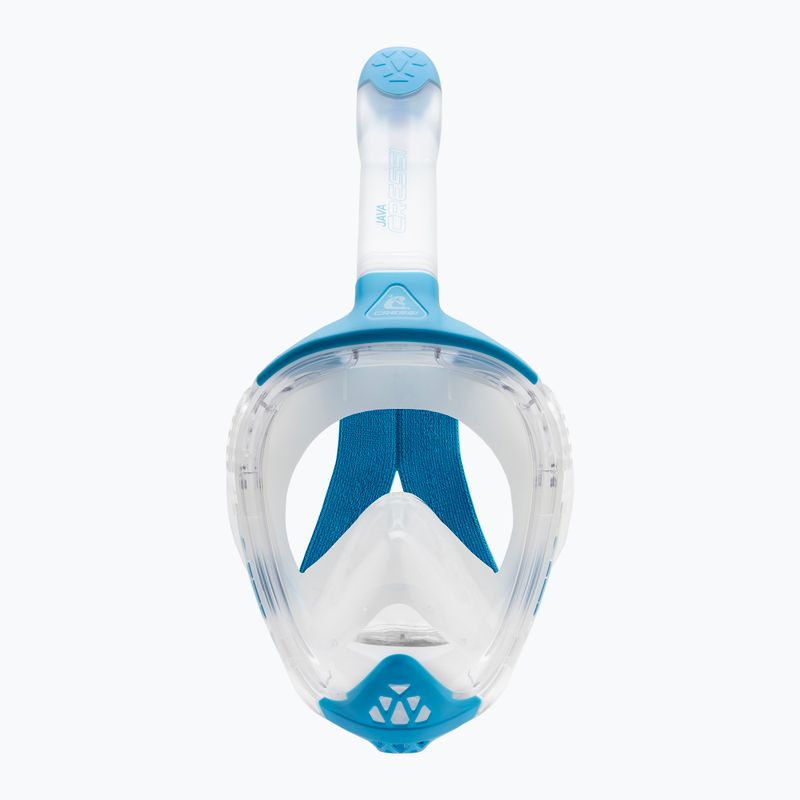 Mască integrală de snorkeling Cressi Java Full Face clear/blue 3