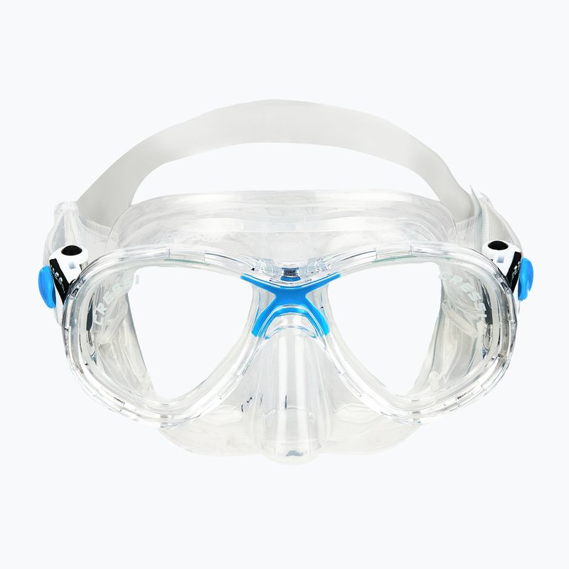 Set de scufundare Cressi Marea + Seal Dry Jr clear/azure 4