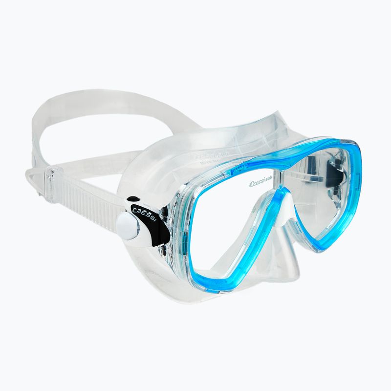 Set de scufundări Cressi Estrella + Seal Dry clear/aquamarine 2