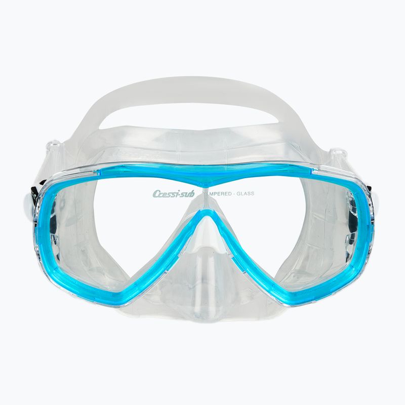 Set de scufundări Cressi Estrella + Seal Dry clear/aquamarine 4