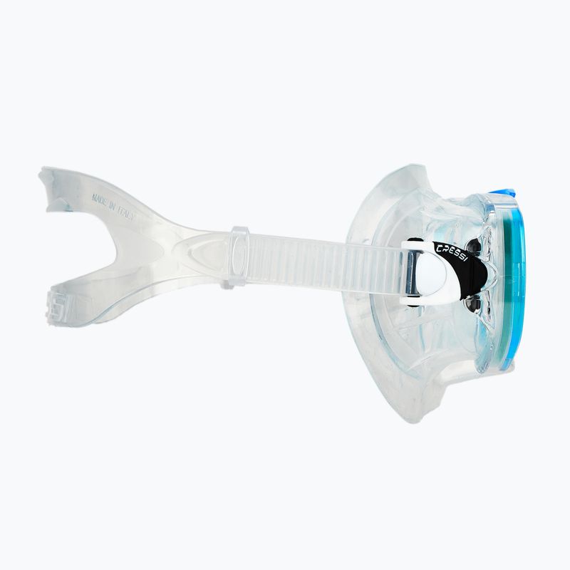 Set de scufundări Cressi Estrella + Seal Dry clear/aquamarine 5