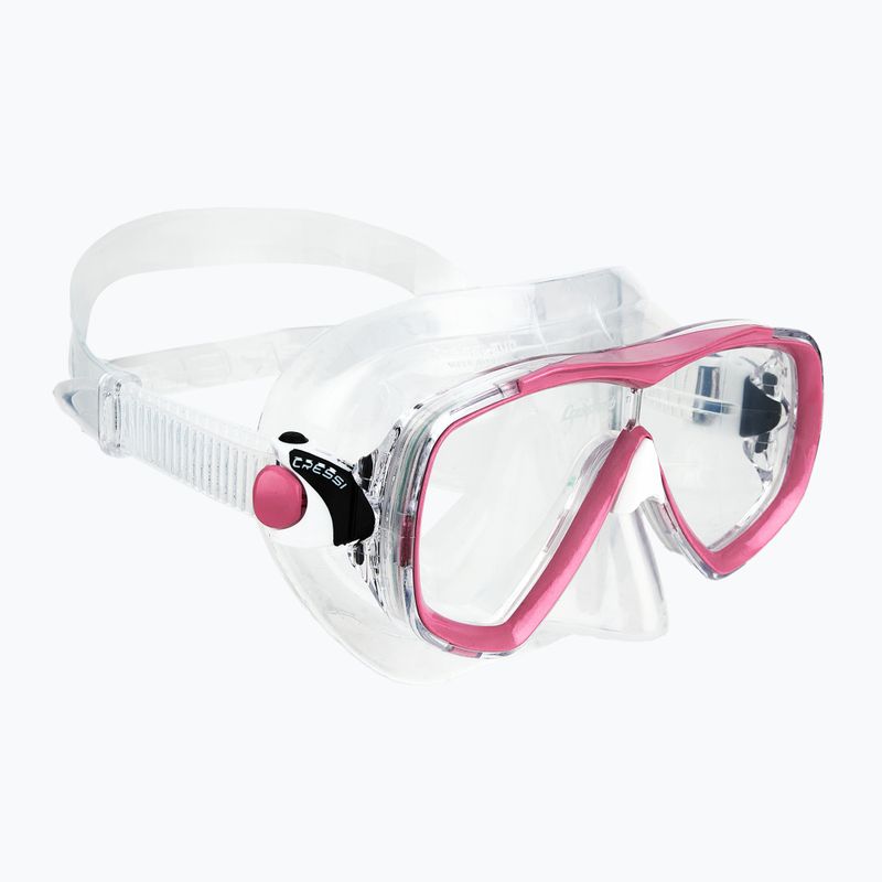 Set de scufundări Cressi Estrella + Seal Dry clear/pink 2