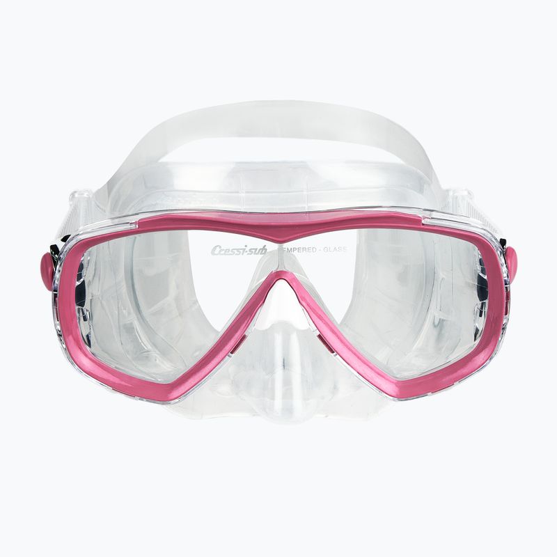 Set de scufundări Cressi Estrella + Seal Dry clear/pink 4