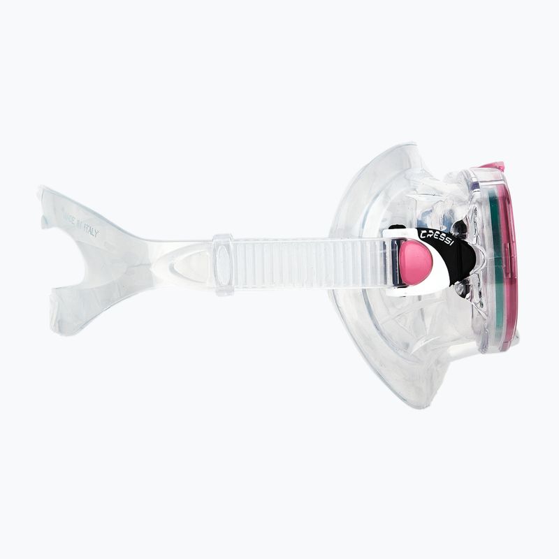 Set de scufundări Cressi Estrella + Seal Dry clear/pink 5
