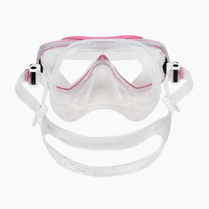 Set de scufundări Cressi Estrella + Seal Dry clear/pink 6