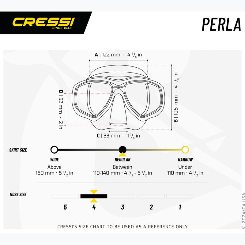 Mască de scufundări Cressi Perla black/blue 5