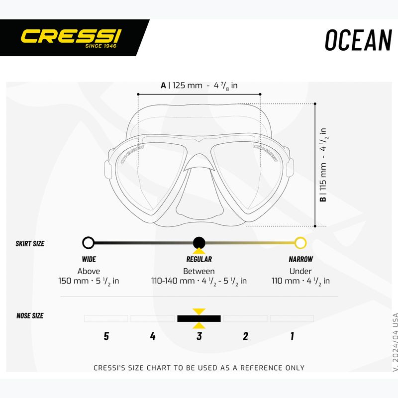 Mască de scufundări Cressi Ocean black/blue 5