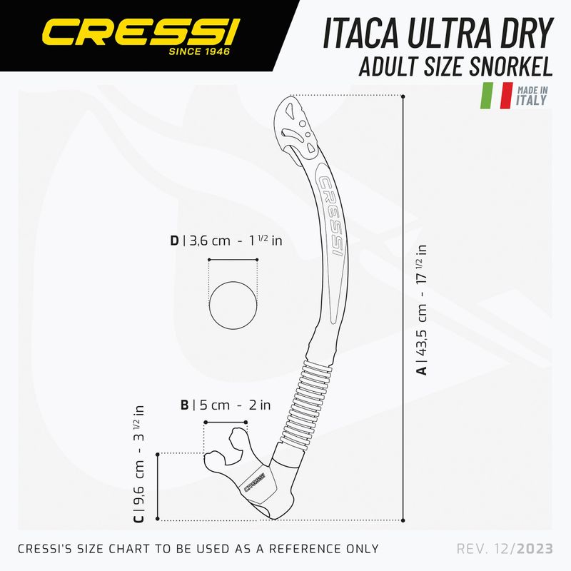 Tub de scufundări Cressi Itaca Ultra Dry clear/aquamarine 5