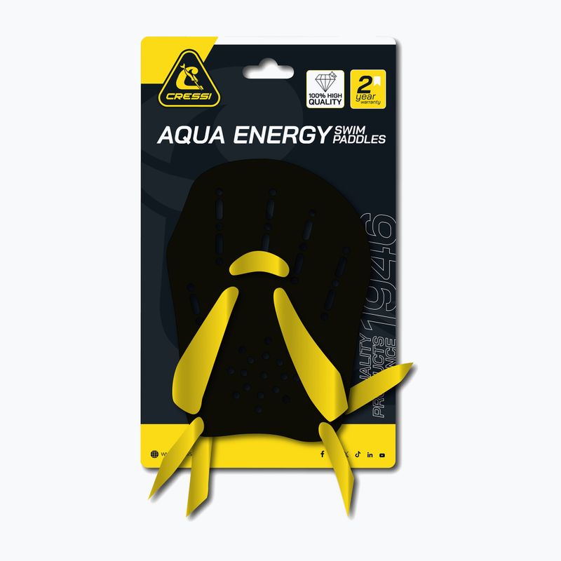 Paletă de înot Cressi Aqua Energy black/yellow 3