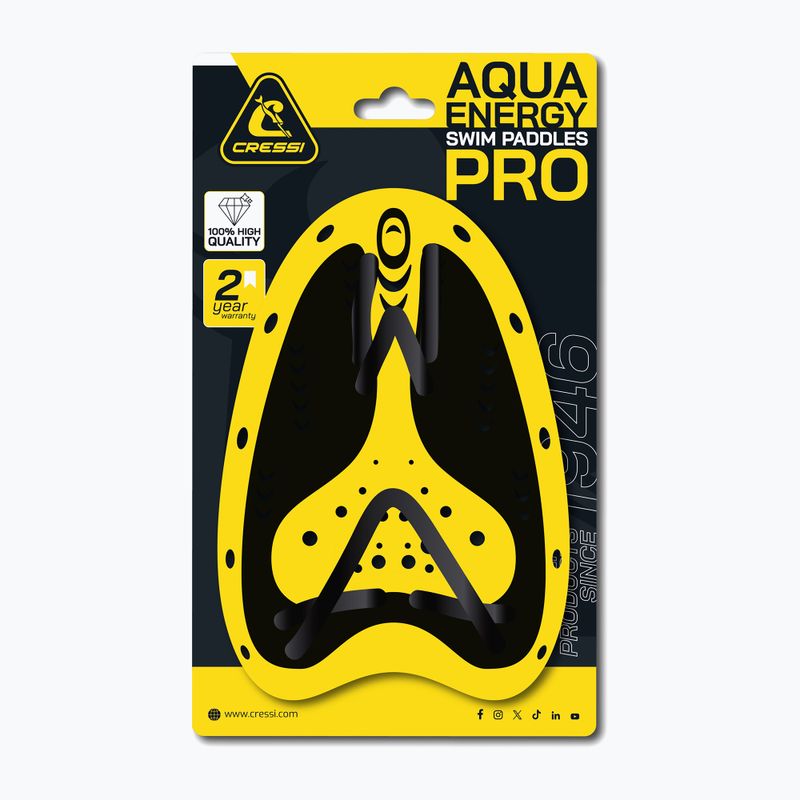 Paletă de înot Cressi Aqua Energy Pro black/yellow 3