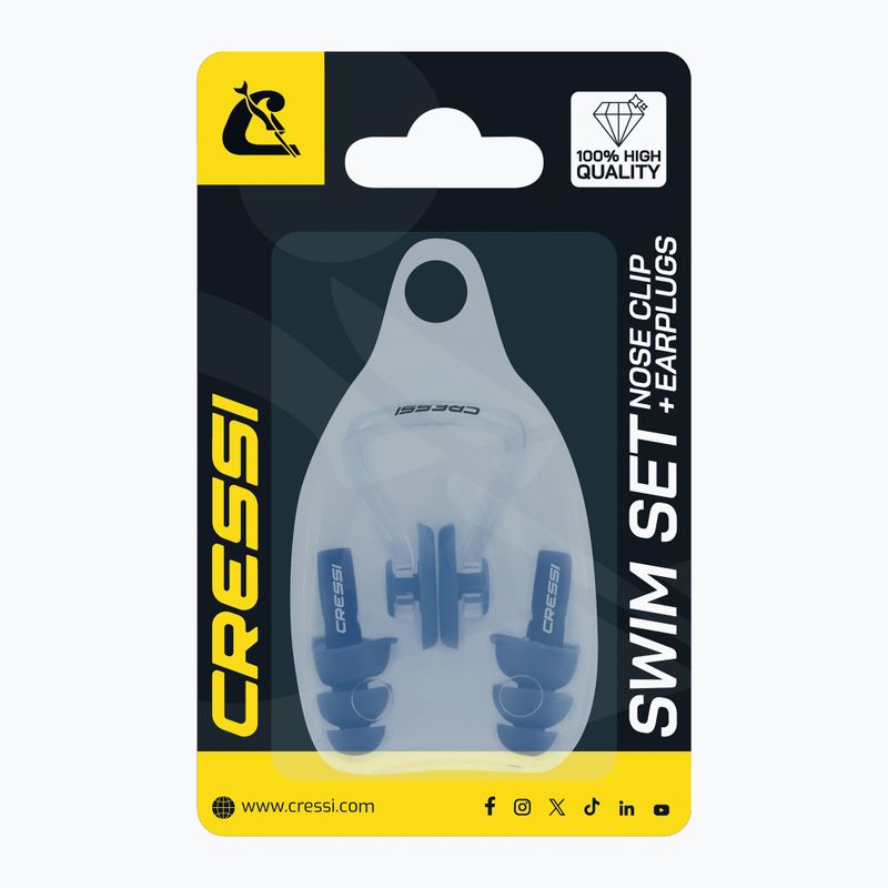 Set clemă + dopuri Cressi Aqua Kit Ear Plugs + Nose Clip black 4