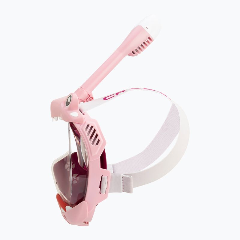 Masca facială completă pentru snorkeling pentru copii Cressi Kiddy Full Face Jr pink/purple/white 4