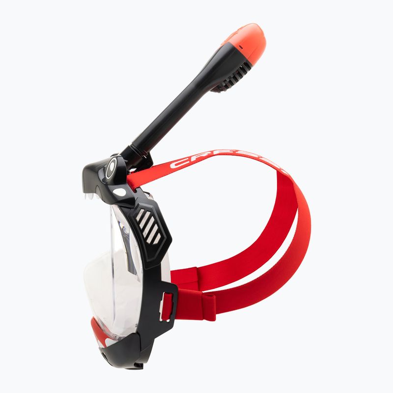 Masca facială completă pentru snorkeling pentru copii Cressi Kiddy Full Face Jr black/clear/red 4