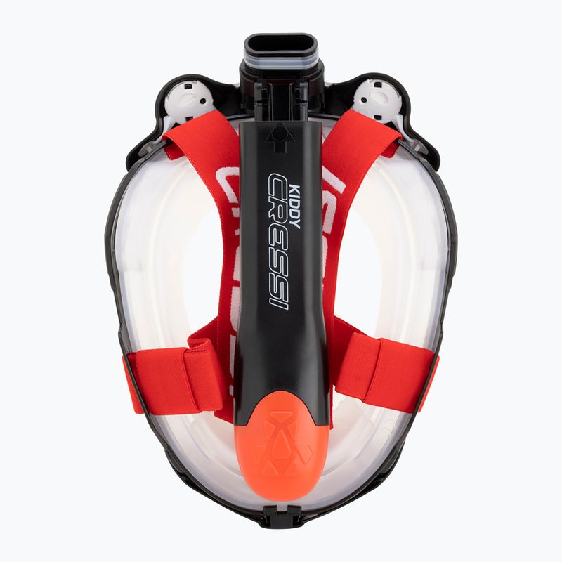Masca facială completă pentru snorkeling pentru copii Cressi Kiddy Full Face Jr black/clear/red 5
