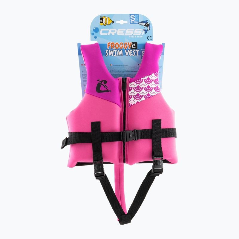 Vestă de înot pentru copii Cressi Froggy pink/lilac 5