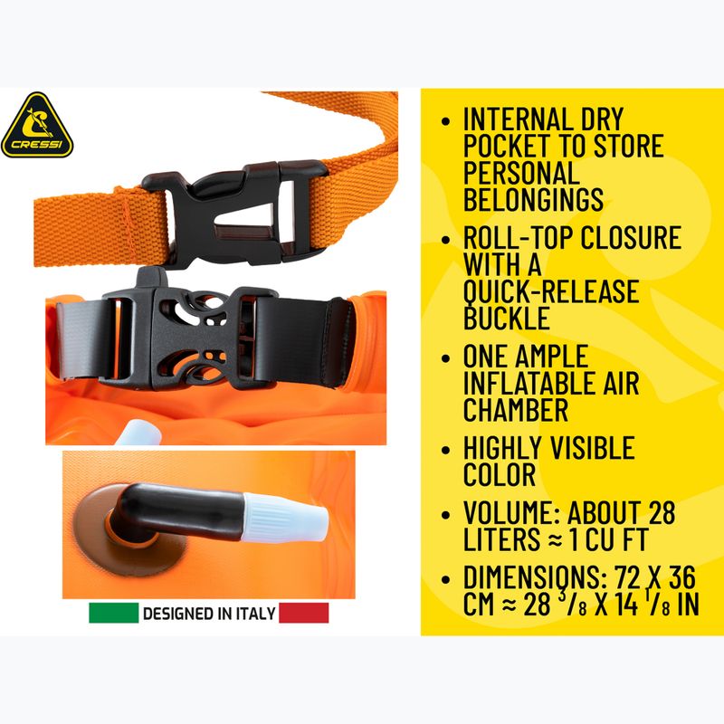 Geamandură de siguranță Cressi Glide orange 10