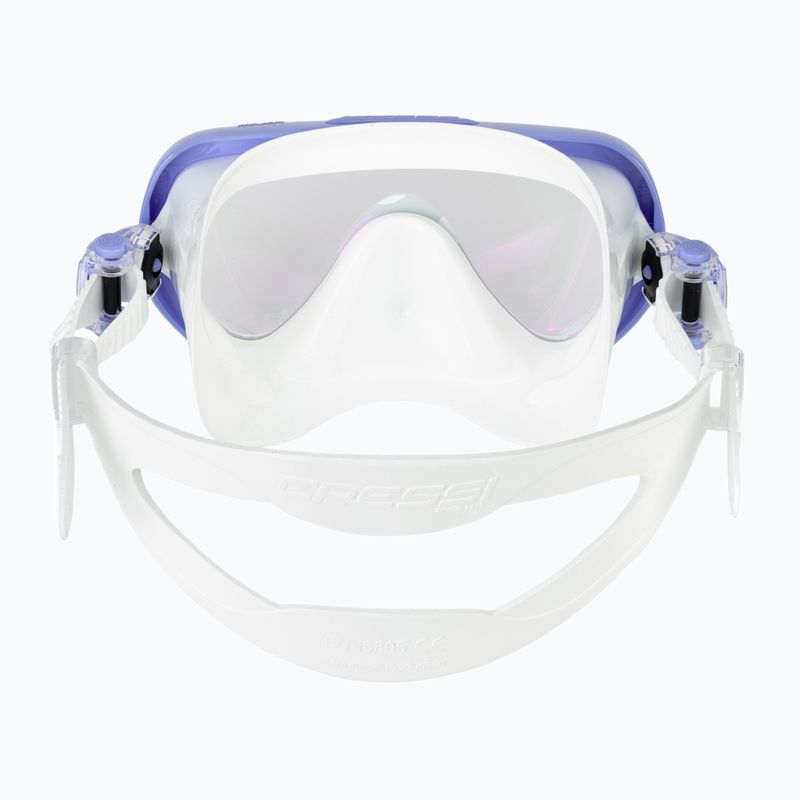 Masca de scufundare pentru femei Cressi Honey 420 UV white/lilac/blue/orange 4