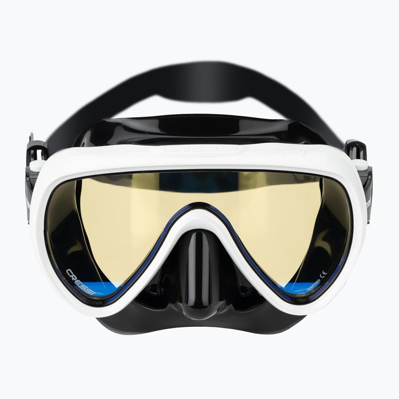 Masca de scufundare pentru femei Cressi Honey 420 UV black/white/yellow/blue 2